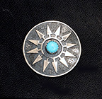 Silver Concho with Turquoise